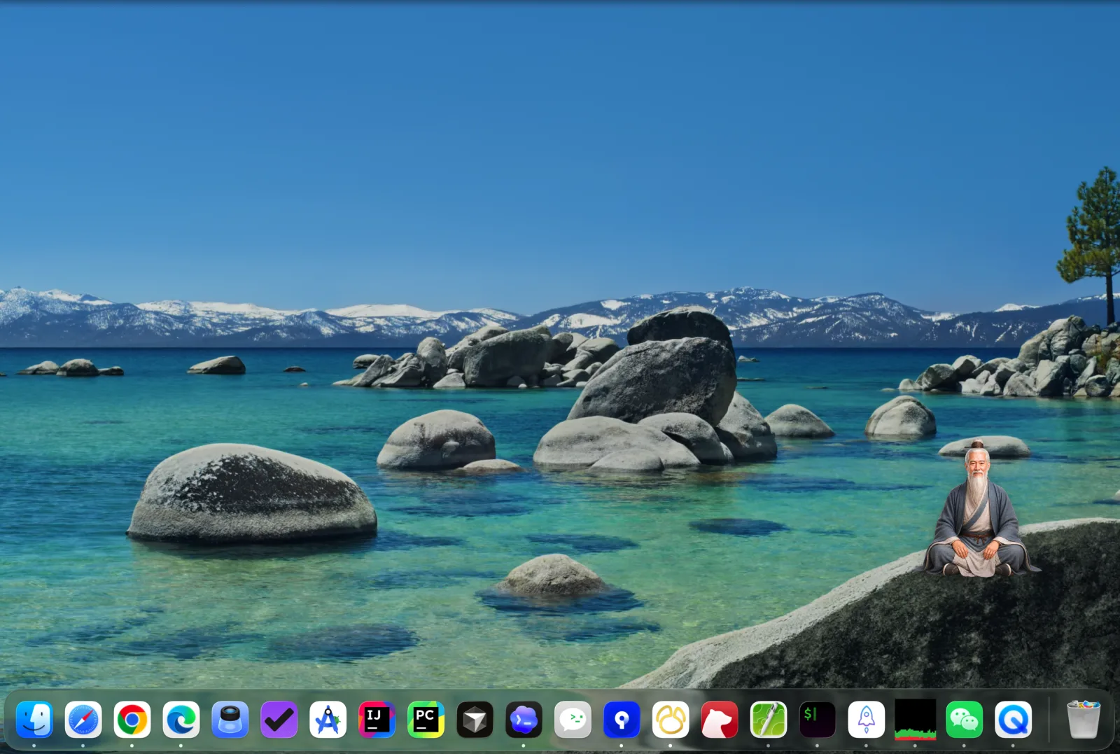 Real desktop companion resting quietly on a Mac